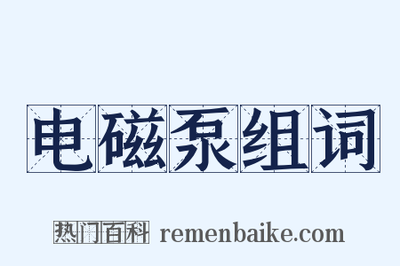 电磁泵组词是什么意思的图片
